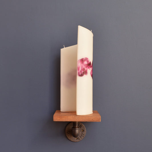 Pink Marbled Curve Candle