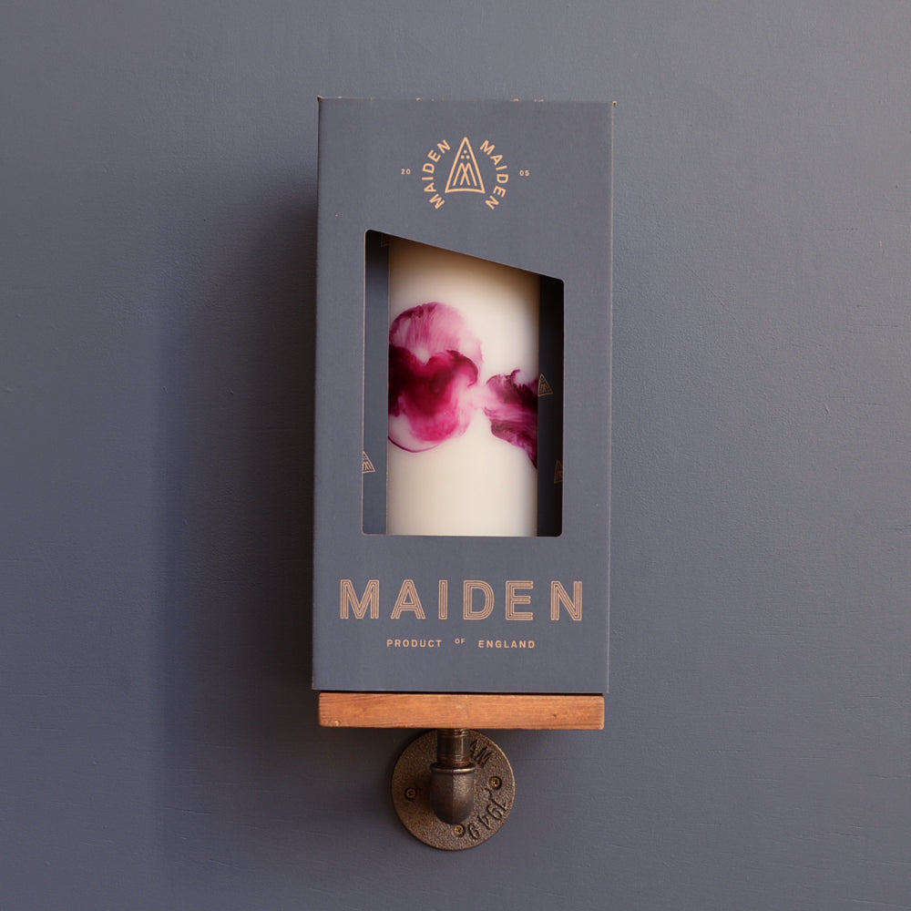 Pink Marbled Curve Candle